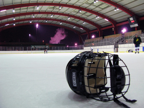 End of the rink
