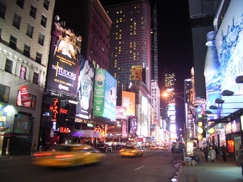 Time square en sortant du boulot